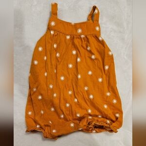🧨CLEARANCE🧨 Carters | Orange Floral Baby Romper | 9m